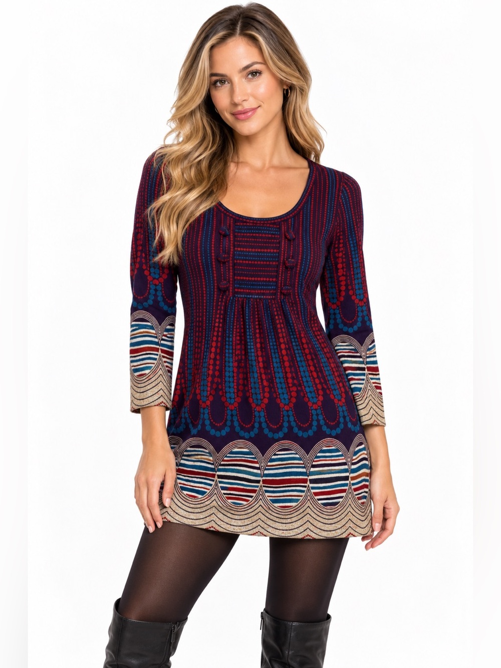 Aryeh Women’s Sweater Dress Multicolor Long Sleeve Size Small